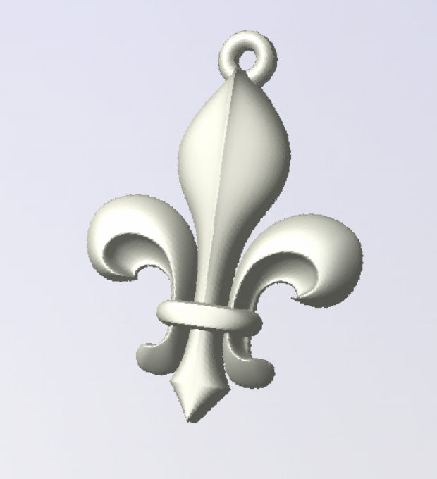 Sheldon Pewter Fleur de lis Pewter Charm