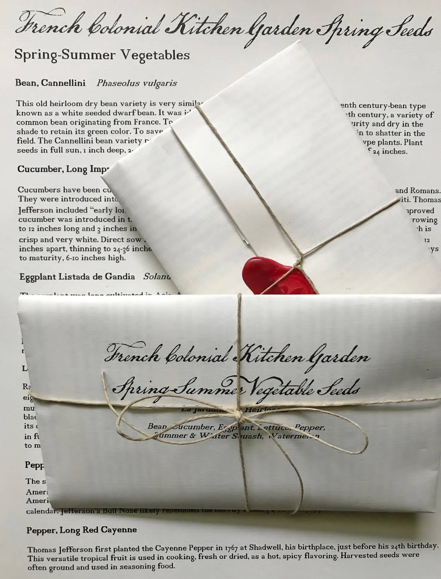 French Colonial Kitchen Garden Spring Seeds