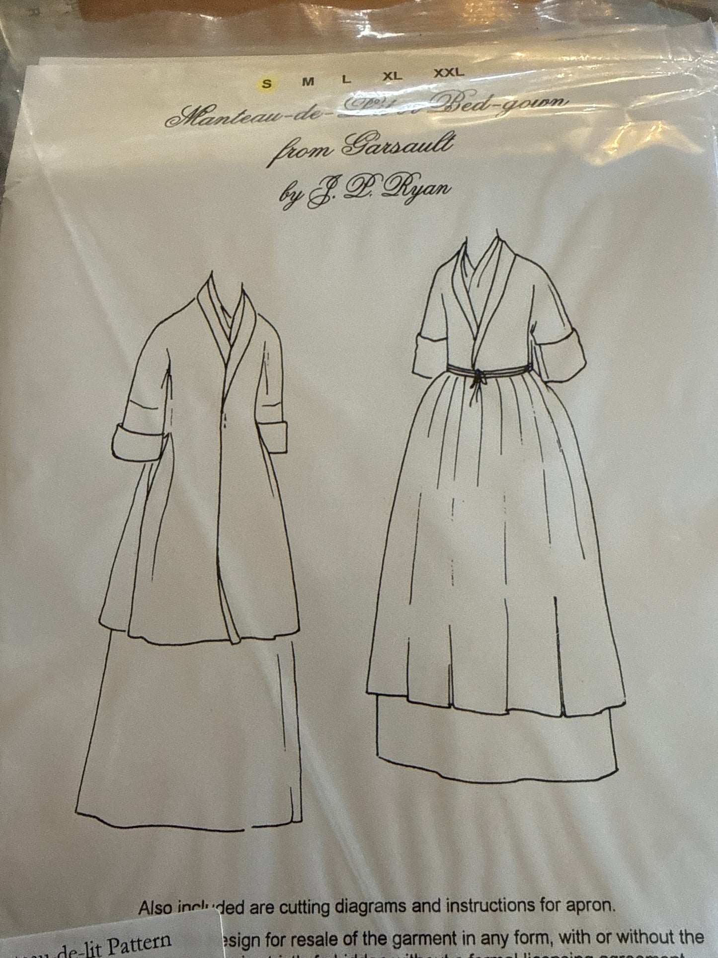 JP Ryan Manteau-de-Lit or Bedgown Pattern