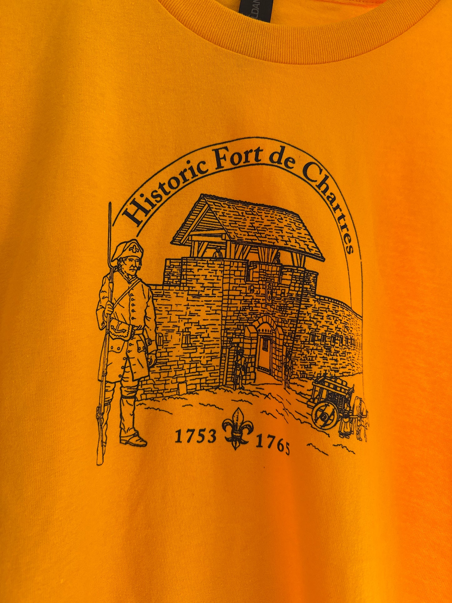 Historic Fort de Chartres Gatehouse Deep Yellow T-shirt
