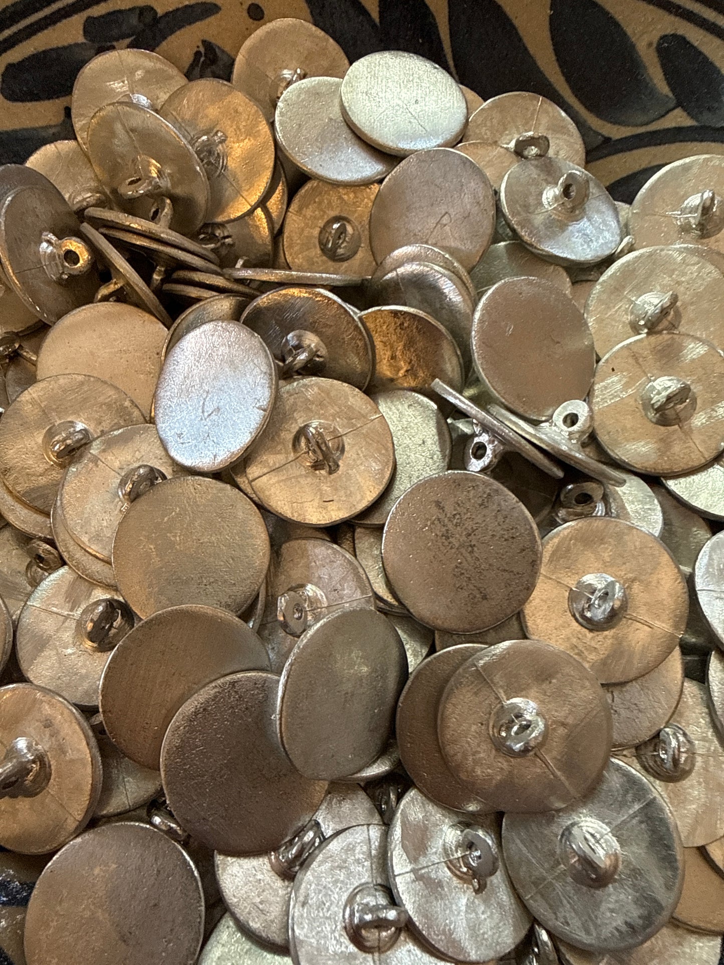 Pewter buttons