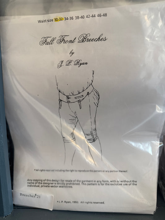 JP Ryan Pattern Fall Front Breeches